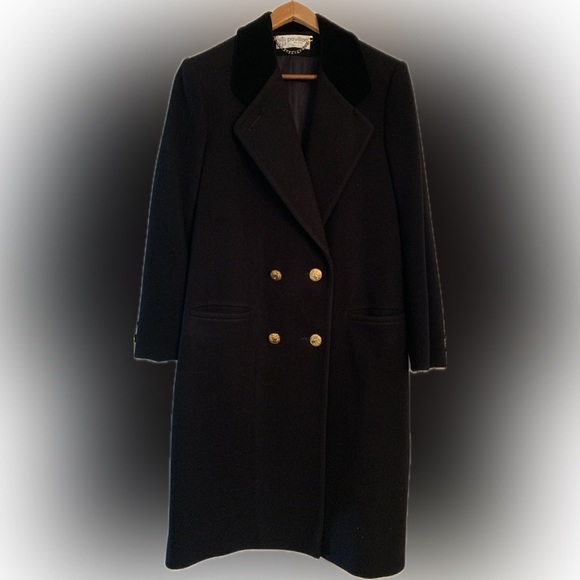 Vintage Women’s Wool Coat - Black - Picture 1 of 7